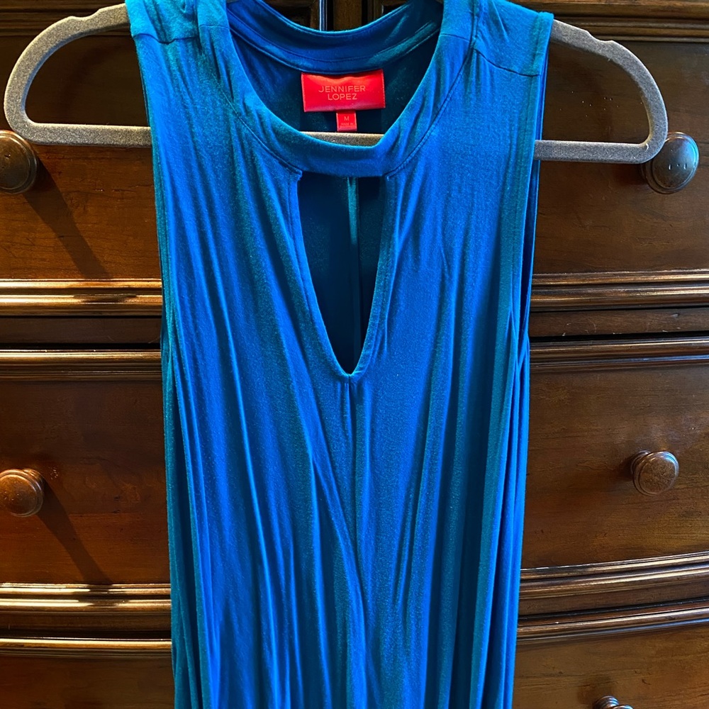 Jennifer Lopez Blue Flowy Dress